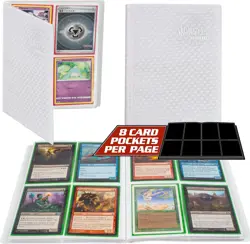 Monster 4 Pocket Trading Card Album Holofoil White Binder, Anti Theft & Anti - Image 1