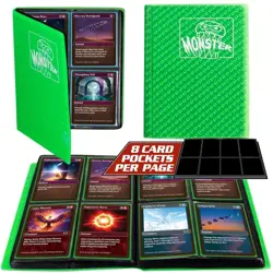 Monster Binder - 4 Pocket Trading Card Album - Holofoil Green (Anti-Theft - Image 1