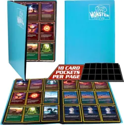 Monster Binder - 9 Pocket Trading Card Album - Matte Sky Blue (Anti-theft - Image 1
