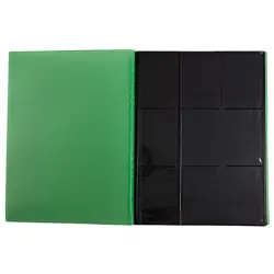 9 Pocket Trading Card Binder Holofoil Green Album w Side Loading Pockets - Image 5
