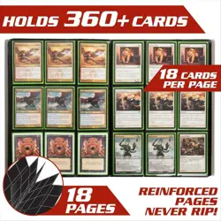 Monster 9 Pocket Trading Card Binder Holofoil White w White Pages Album, Anti - Image 2