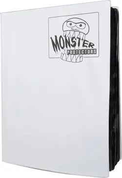 Monster 9 Pocket Trading Card Album Matte White Binder, Anti Theft & Anti Drop - Image 1