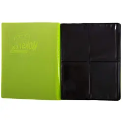 4 Pocket Trading Card Album Holofoil Lime Binder w Side Loading Pockets - Image 4