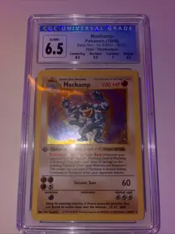 Pokemon TCG Machamp Base Set Machamp Universal Grade 6.5 Near Mint (1999) PSA - Image 1