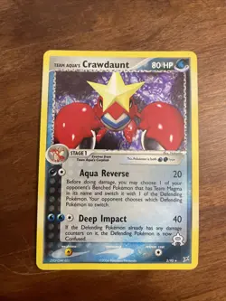 Crawdaunt 2/95 Holo Rare 2004 Pokemon Team Magma Vs Team Aqua Card - Image 1