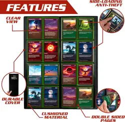 Monster 8 Pocket Trading Card Album Holofoil Red Binder, Anti Theft & Anti Drop - Image 4