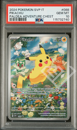 Pokemon Card Pikachu SVP 088 - Paldea Adventure Chest PSA 10 Italian - Image 1