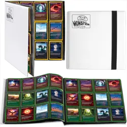 Monster XL White Zodiac 12 Pocket Trading Card Album Binder Holds 480 TCG Cards - Image 1