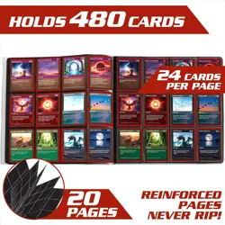 Monster XL White Zodiac 12 Pocket Trading Card Album Binder Holds 480 TCG Cards - Image 3