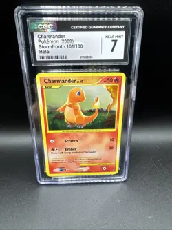 Charmander 101/100 Stormfront Holo Graded Pokemon Card CGC 7 - Image 1