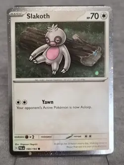 Slakoth Cosmos Holo Common Holofoil Scarlet & Violet Promo Cards 160/193 PAL - Image 1