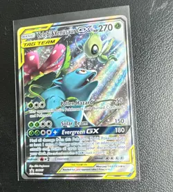 Celebi & Venusaur GX SM167 Sun & Moon Tag Team Black Star Promo Pokemon NM/MINT - Image 1