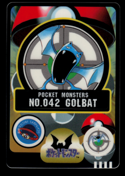 NM - Pokemon Japanese Golbat No. 042 Bandai Sealdass Sticker - Image 1