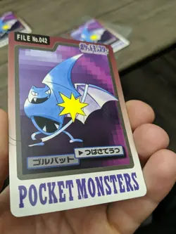 Golbat FILE 042 Pokemon Card carddass 1997 BANDAI Nintendo Japanese F/S - Image 2