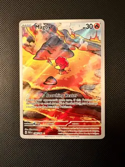 Magby 186/182 Illustration Rare SV04: Paradox Rift Pokemon Card NM - Image 1