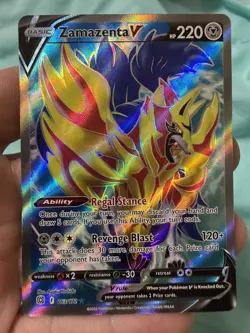 Zamazenta V 163/172 Ultra Rare Brilliant Stars Pokemon Card Near Mint - Image 1