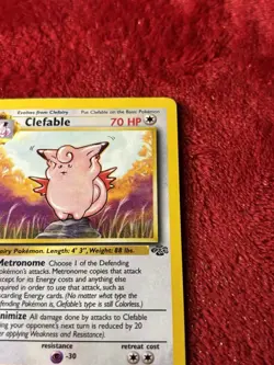 Clefable 17/64 Jungle Non Holo Wotc Vintage Pokemon Card Played - Image 2