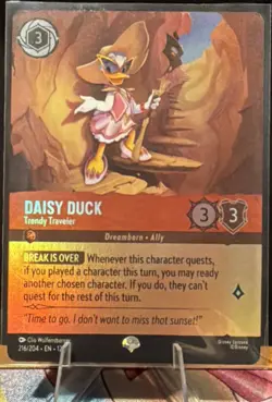 Disney Lorcana Daisy Duck-Trendy Traveler 216/204 Foil Card English WildsUnknown - Image 1