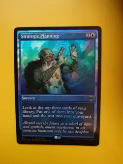 MTG Card. Strategic Planning FOIL Sorcery Kaldheim Promo PAck - Image 1