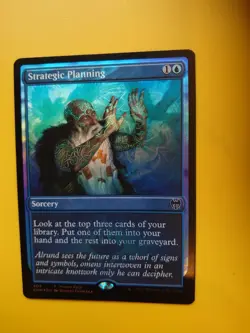MTG Card. Strategic Planning FOIL Sorcery Kaldheim Promo PAck - Image 2
