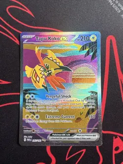 Pokemon TCG Sir Paradox Rift Tapu Koko EX AR Card 247/182 SV04 - Image 1