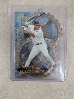 1997 Fleer Ultra HITTING MACHINES #13 Manny Ramirez FOIL DIE CUT Indians 🔥🔥🔥 - Image 1