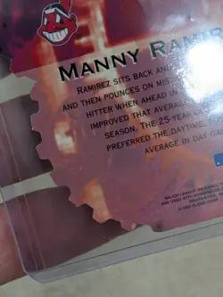 1997 Fleer Ultra HITTING MACHINES #13 Manny Ramirez FOIL DIE CUT Indians 🔥🔥🔥 - Image 5