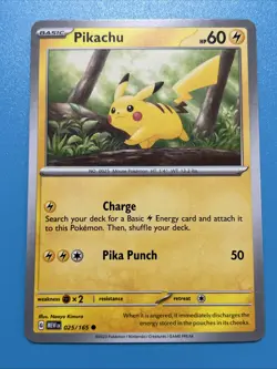 Pikachu 025/165 Non Holo SV: Scarlet & Violet 151 - Pokemon Card - NM - Image 3