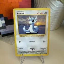 Pokemon Card Dratini 26/102 Base Set Shadowless Uncommon LP - Image 1