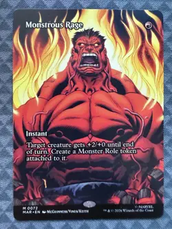 MTG Monstrous Rage #0072 Borderless Mythic Marvel Universe Eternal-Legal (MAR) - Image 2