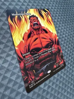 MTG Monstrous Rage #0072 Borderless Mythic Marvel Universe Eternal-Legal (MAR) - Image 3