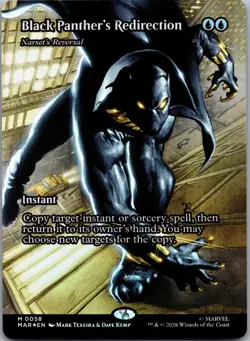 Black Panther's Redirection - (Borderless) 58 Marvel Universe Foil NM - Image 1