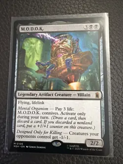 Wizards of the Coast MTG Marvel Super Heroes M.O.D.O.K. M 0106 Foil Ext Art - Image 1