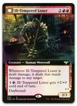 Ill-Tempered Loner (Extended Art) #378 (Foil) (NM) Crimson Vow VOW Magic MTG - Image 1