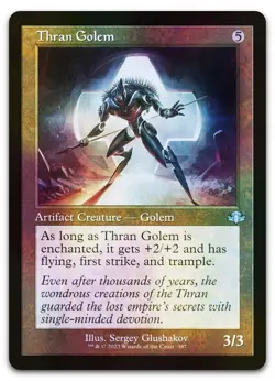 Thran Golem (Retro Frame) #387 (Foil) (NM) Dominaria Remastered DMR Magic MTG - Image 1