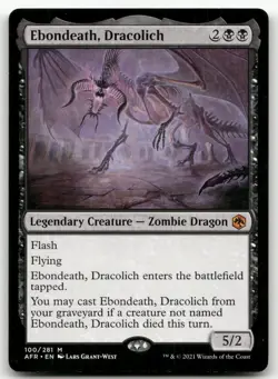 Ebondeath, Dracolich #100 (NM) Forgotten Realms AFR Magic MTG - Image 1