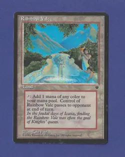 1994 Magic the Gathering - Rainbow Vale - Land - Fallen Empires MTG - Image 1