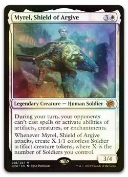 Myrel, Shield of Argive #18 (Foil) (NM) Brothers' War BRO Magic MTG - Image 1