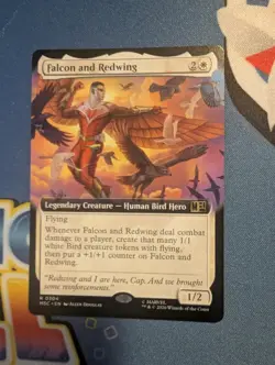 Falcon and Redwing (Extended Art) 304 Commander: Marvel Super Heroes NM - Image 1