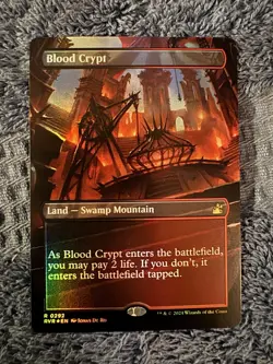 Blood Crypt (Borderless) Ravnica Remastered Foil Near Mint Condition 292 - Image 1