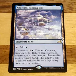 1x Otawara, Soaring City, Kamigawa Neon Dynasty, MTG Off Center Misprint - Image 1