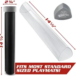 Monster TCG Gaming Prism Playmat Tube(Silver) -Won't Roll Off Surfaces 656103017522 - Image 2