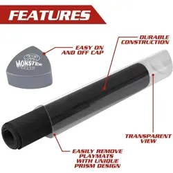 Monster TCG Gaming Prism Playmat Tube(Silver) -Won't Roll Off Surfaces 656103017522 - Image 3
