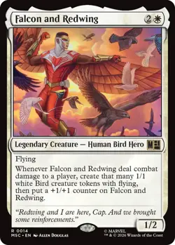 x1 Falcon and Redwing R MTG Commander: Marvel Super Heroes M/NM, English - Image 1