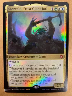 MTG 1x FOIL Storvald, Frost Giant Jarl # 55 Adventures in Forgotten Realms x1 NM - Image 1