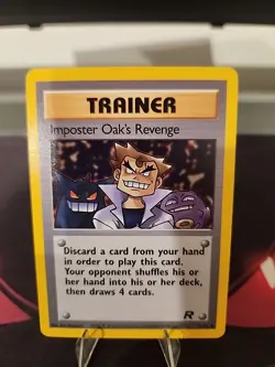 Imposter Oak’s Revenge 76/82 Pokemon TCG Team Rocket Set Vintage Unlimited LP - Image 1