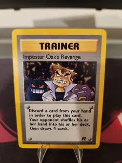 Imposter Oak’s Revenge 76/82 Pokemon TCG Team Rocket Set Vintage Unlimited LP - Image 3