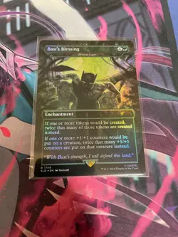 MTG - BAST'S BLESSING - PRIMAL VIGOR - RAINBOW FOIL - NM - SLD 1749 RARE - Image 1