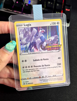 Pokemon TCG Lugia SWSH069 prerelease staff promo NM - Portuguese Brazil - Image 2