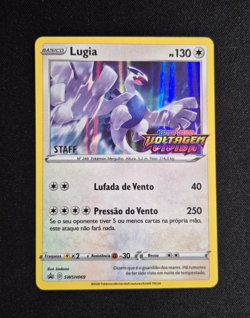 Pokemon TCG Lugia SWSH069 prerelease staff promo NM - Portuguese Brazil - Image 3